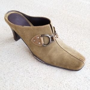 Aerosoles Suede Low Heel Square Toe Mule